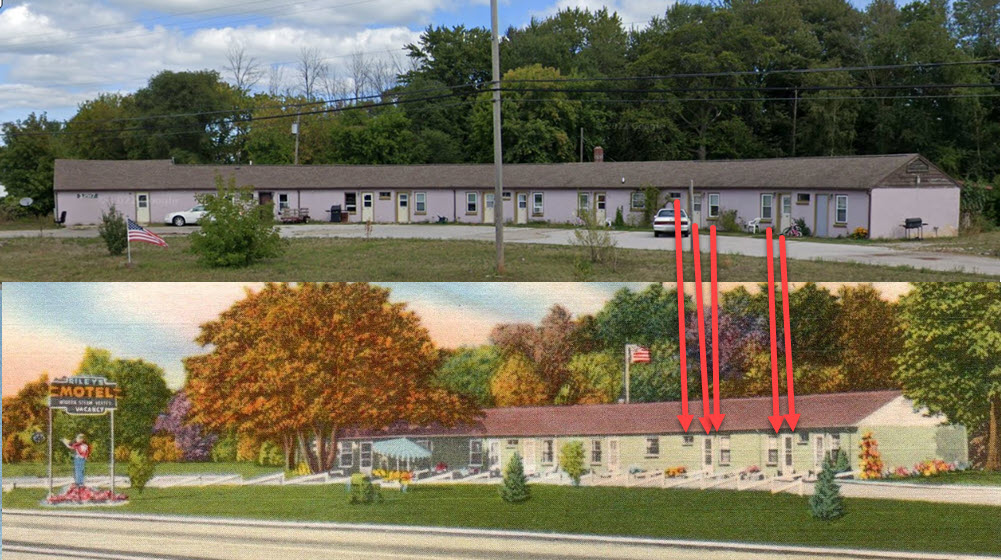 Rileys Motel - Then Vs Now (newer photo)
